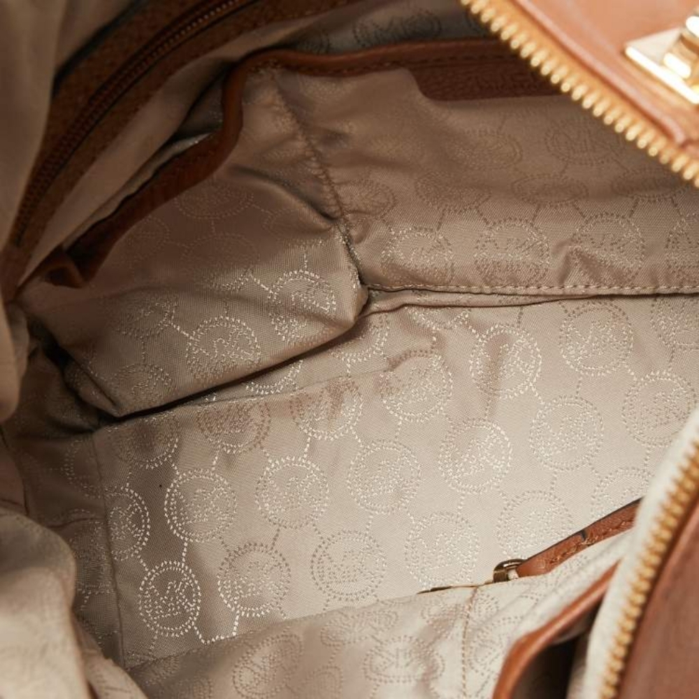 Michael Kors MK Brooke Tan Brown Leather Shoulder Crossbody Bag - Picture 7 of 8